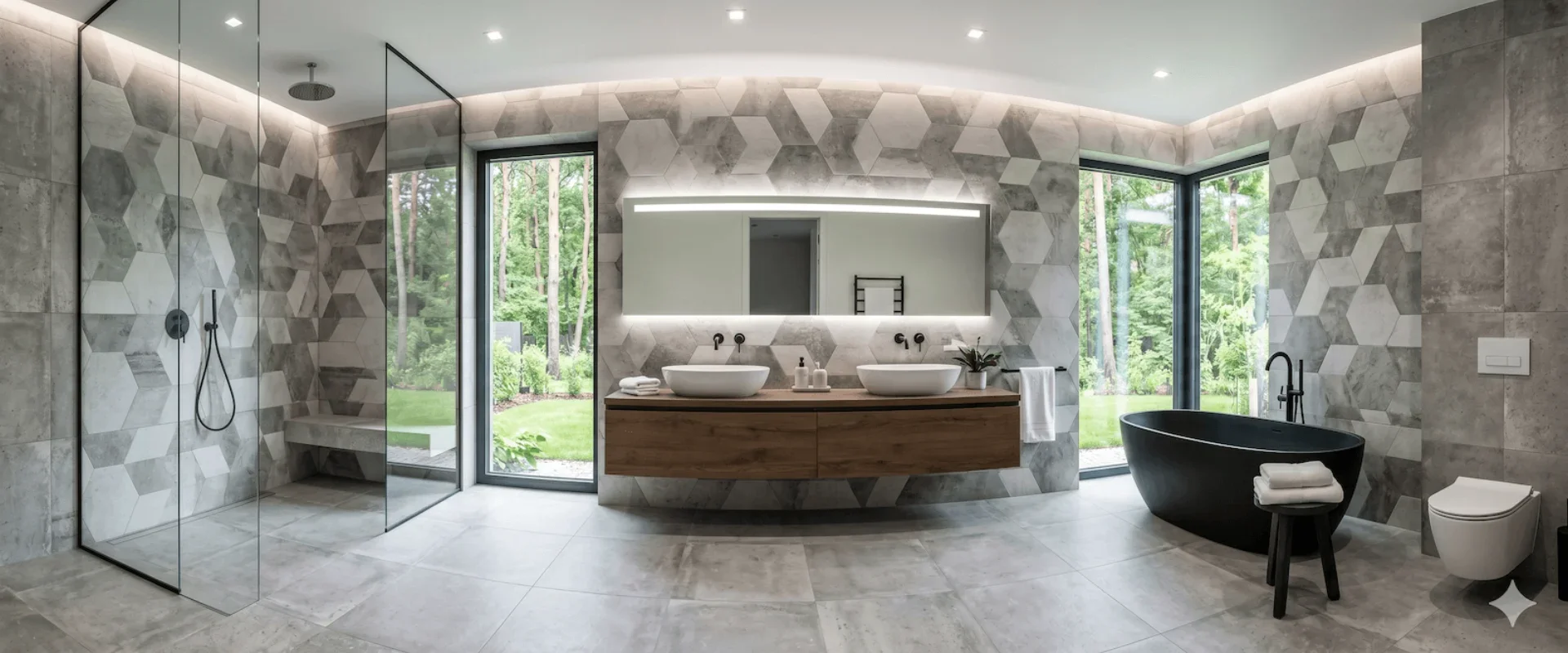 Luxe badkamer met tegels