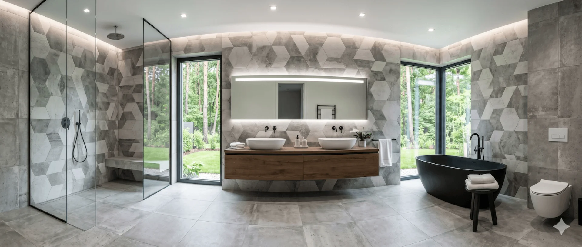 Luxe badkamer met tegels